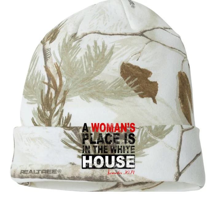 A Womans Place Is In The White House Kamala Harris Kati - 12in Camo Beanie