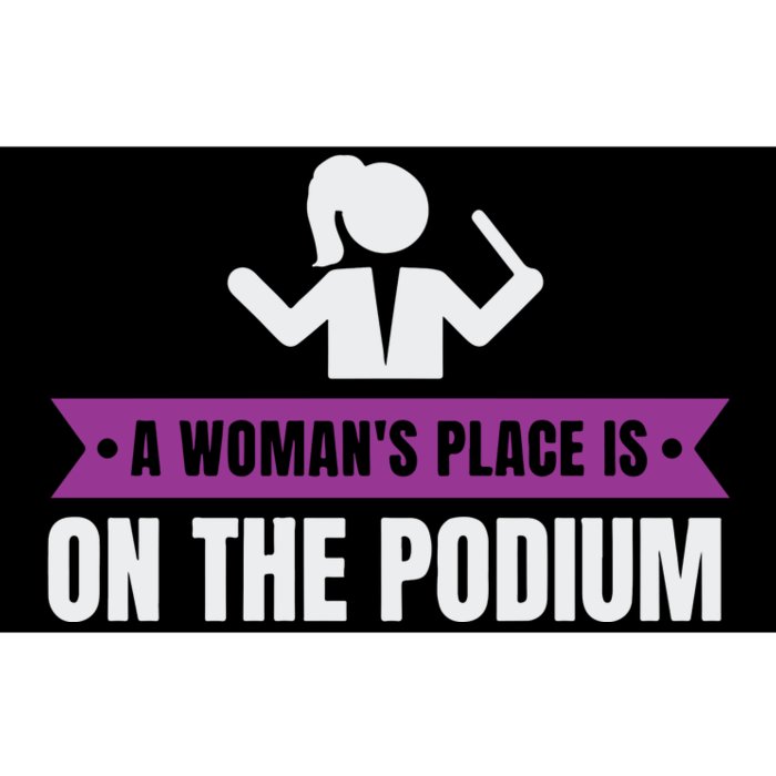 A WomanS Place Is On The Podium Bumper Sticker