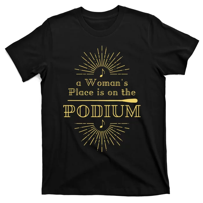 A Woman Place Is On The Podium Vintage Look T-Shirt