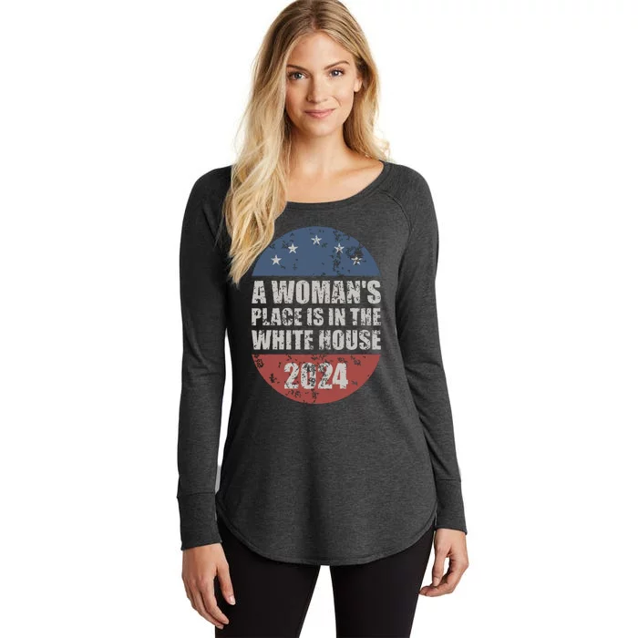 A Womans Place Is In The White House First Female President Women's Perfect Tri Tunic Long Sleeve Shirt