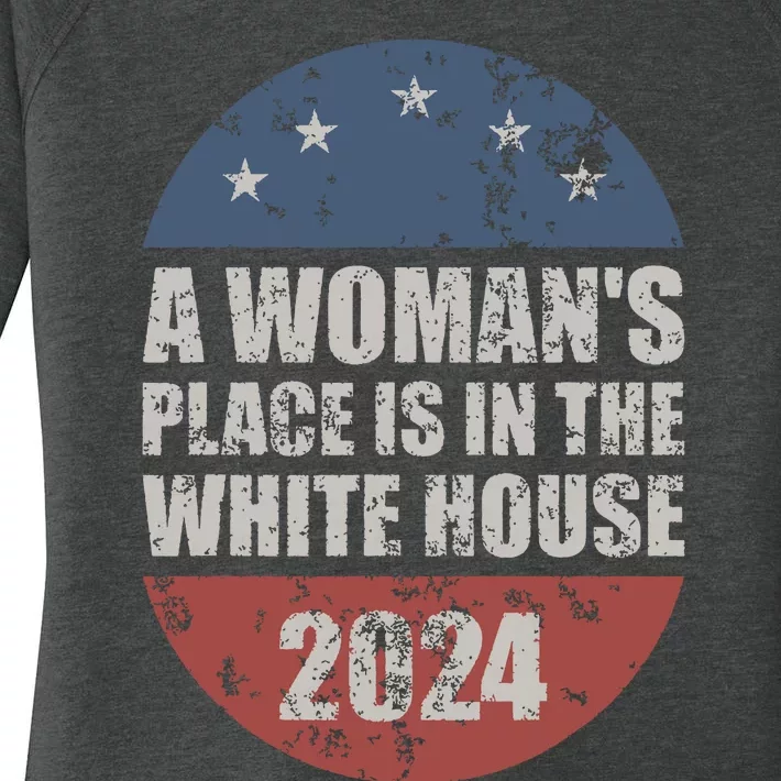 A Womans Place Is In The White House First Female President Women's Perfect Tri Tunic Long Sleeve Shirt