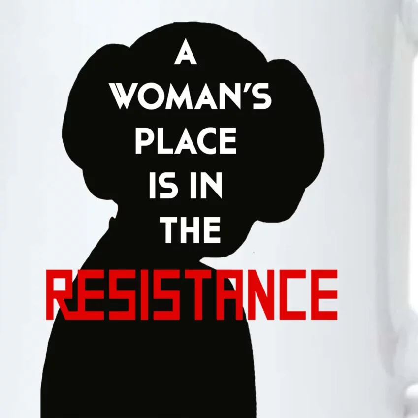 A WomanS Place Is In The Resistance Black Color Changing Mug