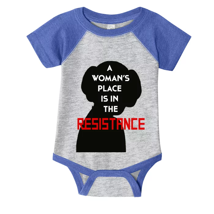 A WomanS Place Is In The Resistance Infant Baby Jersey Bodysuit