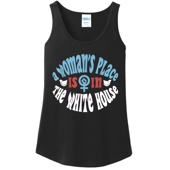 A Womans Place Is In The White House Ladies Essential Tank