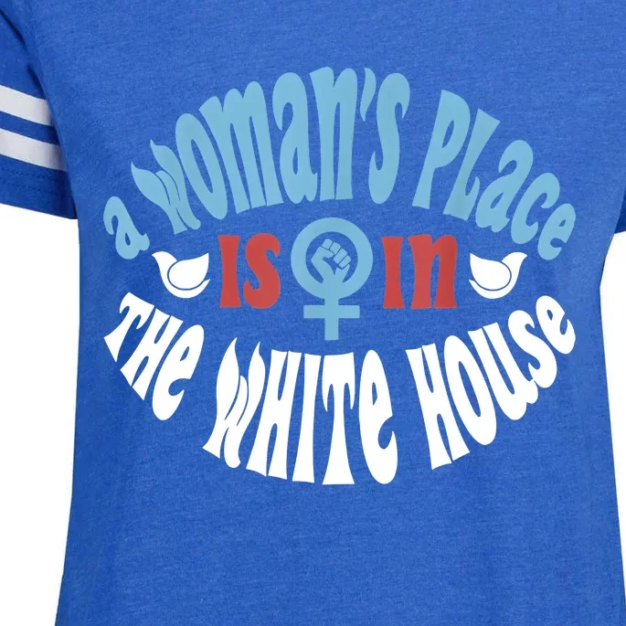 A Womans Place Is In The White House Enza Ladies Jersey Football T-Shirt