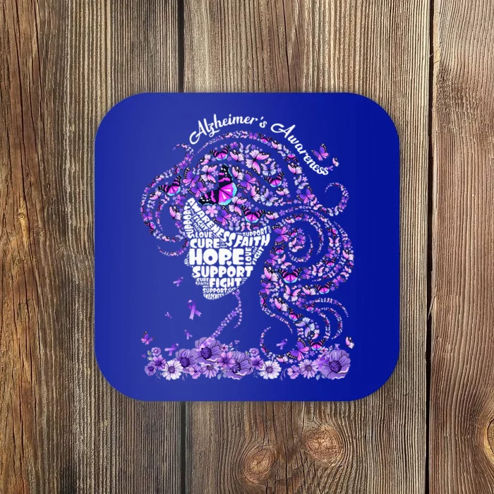 Alzheimers Wear Purple Alzheimers Awareness 2024 Coaster