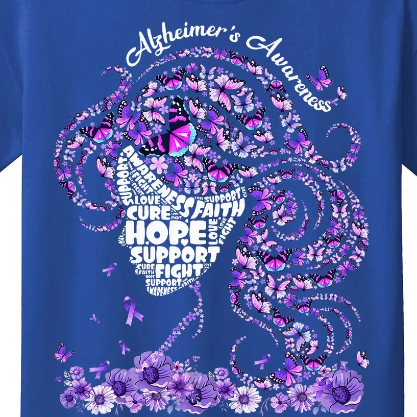 Alzheimers Wear Purple Alzheimers Awareness 2024 Kids T-Shirt