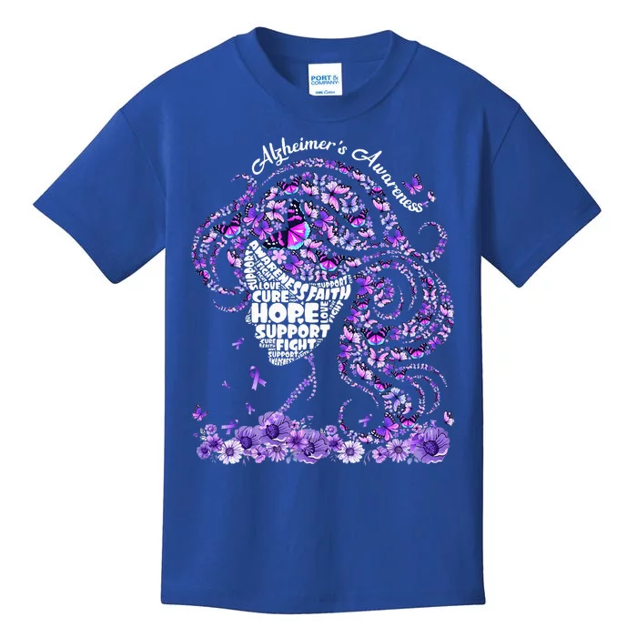 Alzheimers Wear Purple Alzheimers Awareness 2024 Kids T-Shirt