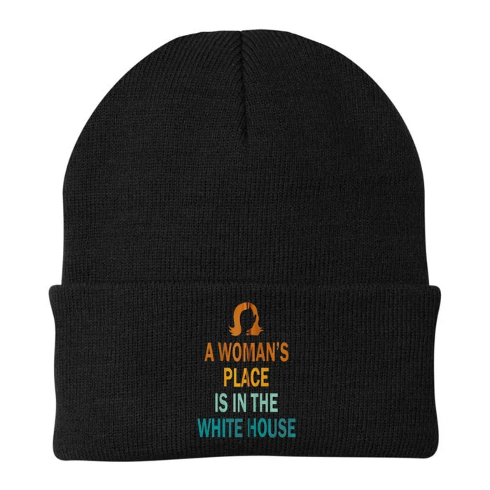 A WomanS Place Is In The White House Kamala Harris Meme Knit Cap Winter Beanie