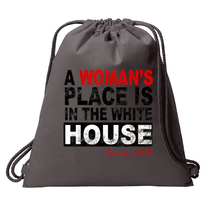 A Womans Place Is In The White House Kamala Harris For President 2024 Drawstring Bag