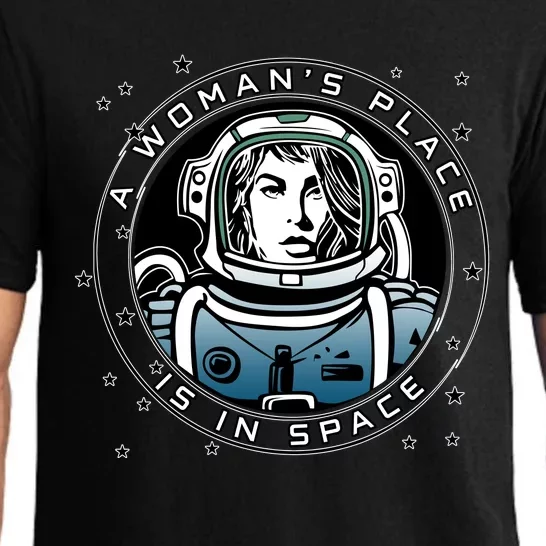 A Woman's Place Is In Space Pajama Set