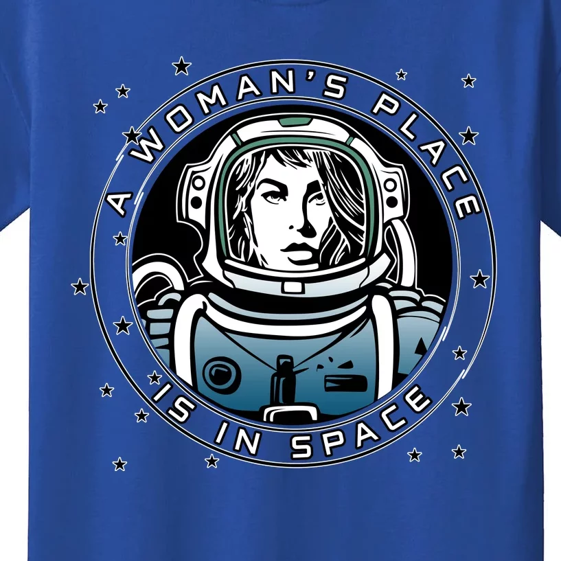 A Woman's Place Is In Space Kids T-Shirt