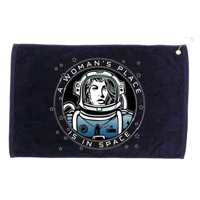 A Woman's Place Is In Space Grommeted Golf Towel