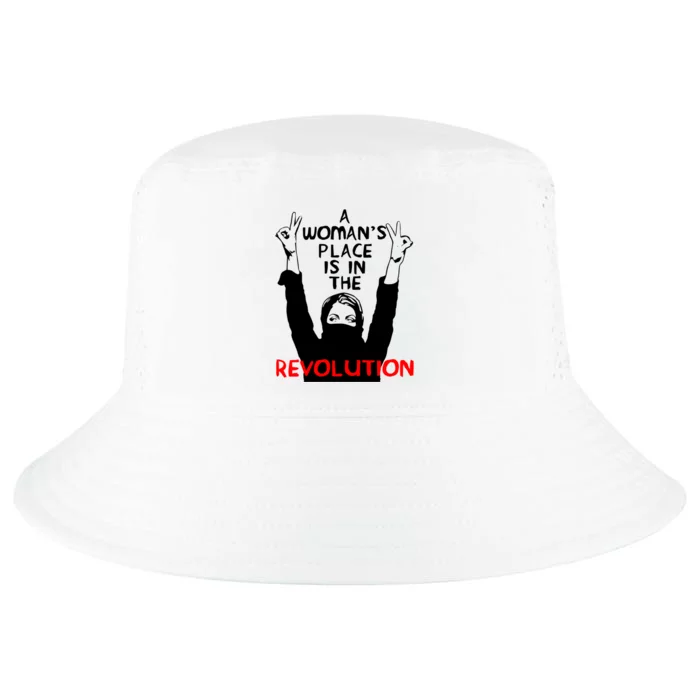 A WomanS Place Is In The Revolution Feminist Cool Comfort Performance Bucket Hat