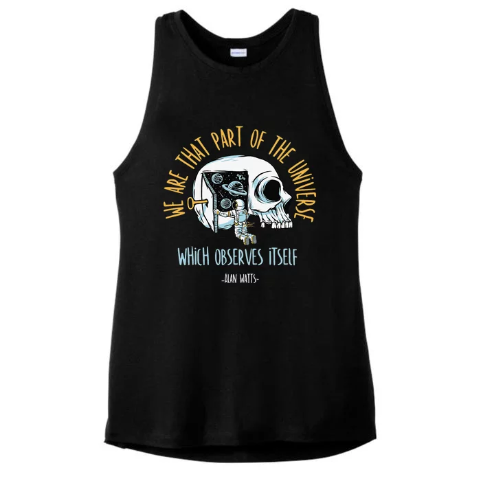 Alan Watts Quote Philosophy Spiritual Gift Universe Ladies Tri-Blend Wicking Tank