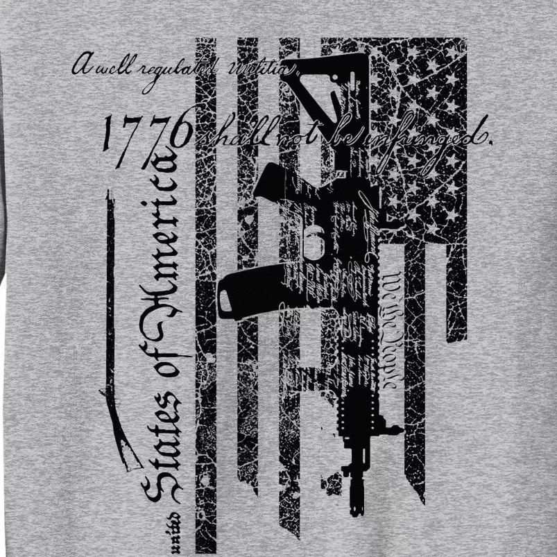 A Well Regulated Militia Gun Rights Patriotic Tall Sweatshirt