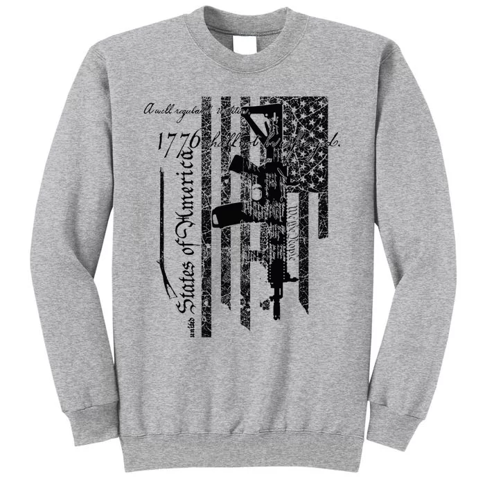 A Well Regulated Militia Gun Rights Patriotic Tall Sweatshirt