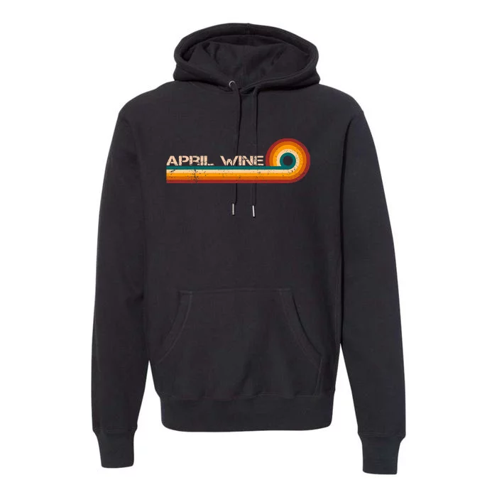 April Wine Retro Stripes Musician Premium Hoodie