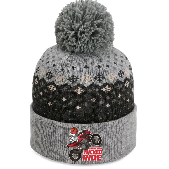 Another Wicked Ride Pumpkin The Baniff Cuffed Pom Beanie