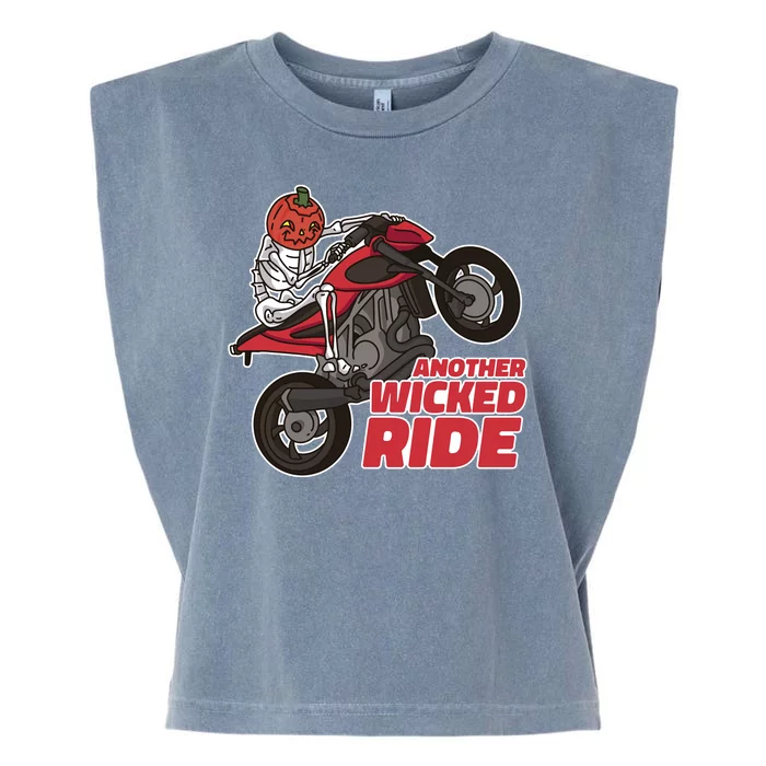 Another Wicked Ride Pumpkin Garment-Dyed Women's Muscle Tee