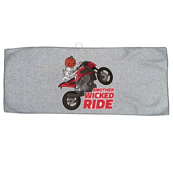 Another Wicked Ride Pumpkin Large Microfiber Waffle Golf Towel