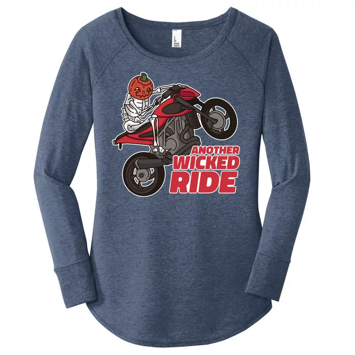 Another Wicked Ride Pumpkin Women's Perfect Tri Tunic Long Sleeve Shirt