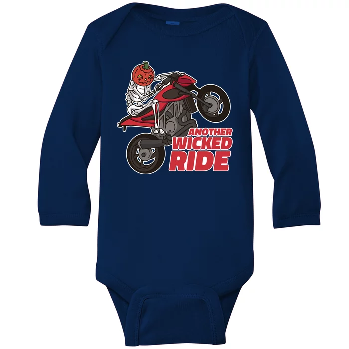 Another Wicked Ride Pumpkin Baby Long Sleeve Bodysuit