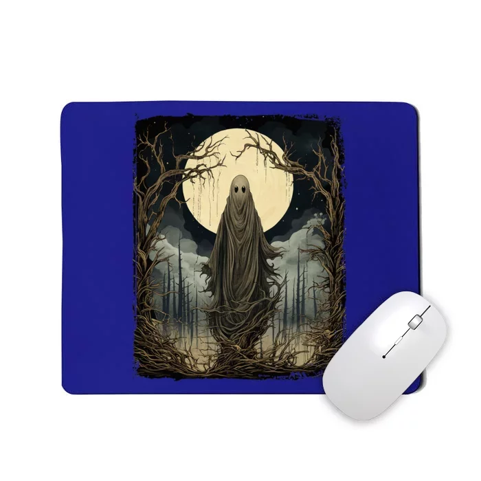 Art Women Retro Scary Gothic Halloween Ghost Mousepad