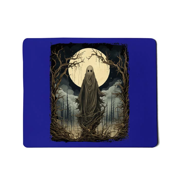 Art Women Retro Scary Gothic Halloween Ghost Mousepad