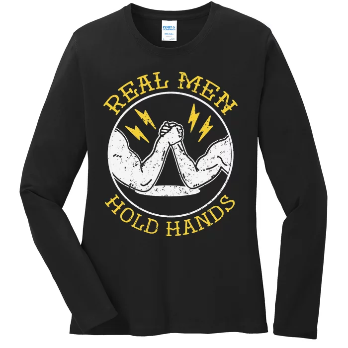 Arm Wrestling Requires Balls Arm Wrestler Arm Wrestling Ladies Long Sleeve Shirt