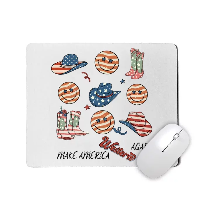 American Western Retro 4th Of July Patriotic Gift Mousepad