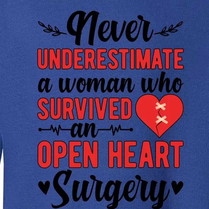 A Who Survived Open Heart Surgery Recovery Gift Toddler Sweatshirt