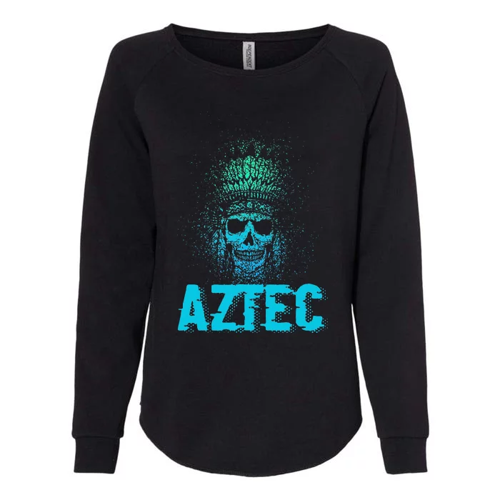 Aztec Warrior Skull Skeleton Archeology Ancient Civilization Womens California Wash Sweatshirt