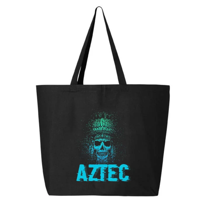 Aztec Warrior Skull Skeleton Archeology Ancient Civilization 25L Jumbo Tote