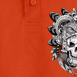 Aztec Warrior Skeleton Mexican Aztec Civilization Dry Zone Grid Performance Polo