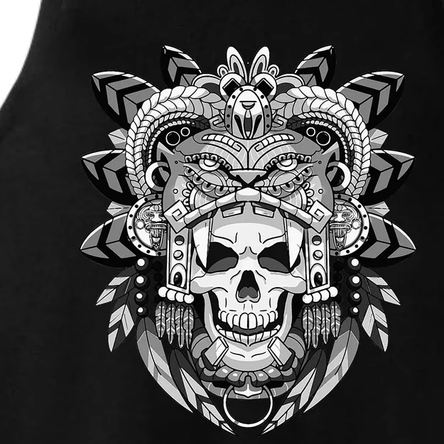 Aztec Warrior Skeleton Mexican Aztec Civilization Ladies Tri-Blend Wicking Tank