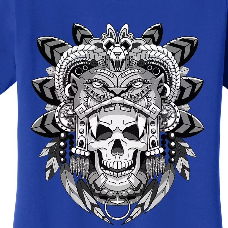 Aztec Warrior Skeleton Mexican Aztec Civilization Women's T-Shirt