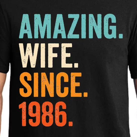 Amazing Wife Since 1986 37th Wedding Anniversary Pajama Set