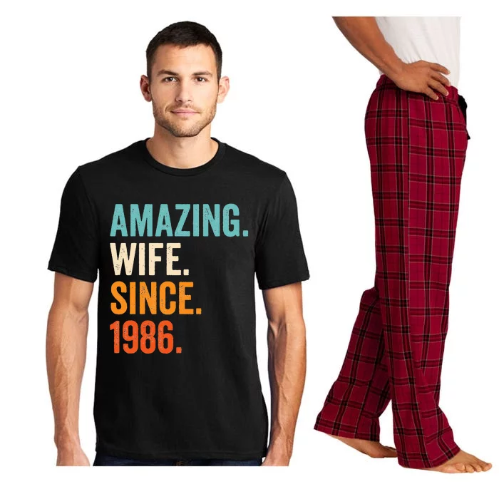 Amazing Wife Since 1986 37th Wedding Anniversary Pajama Set