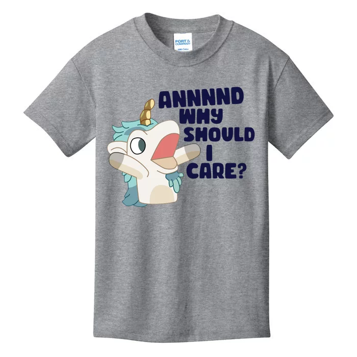 And Why Should I Care Funny Unicorn Kids T-Shirt