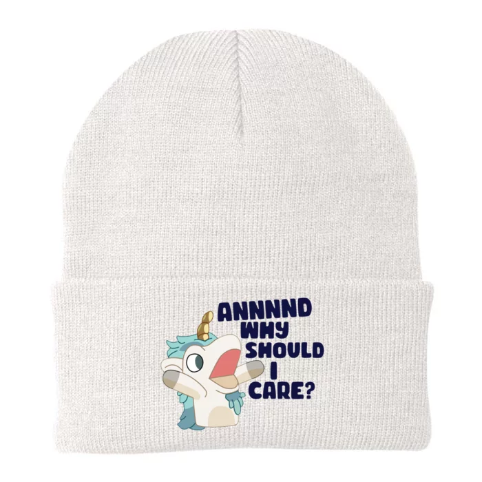 And Why Should I Care Funny Unicorn Knit Cap Winter Beanie