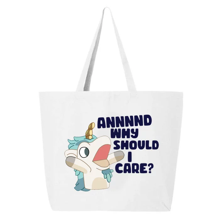 And Why Should I Care Funny Unicorn 25L Jumbo Tote