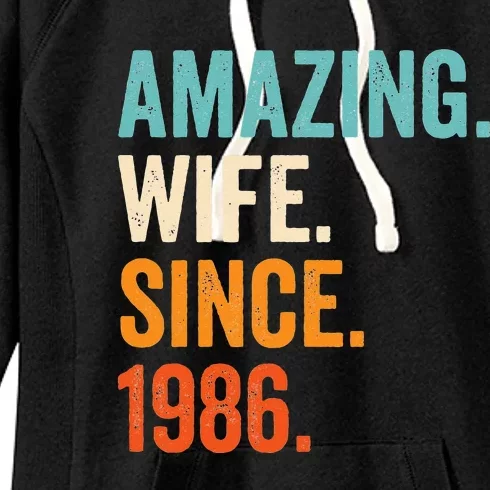 Amazing Wife Since 1986 37th Wedding Anniversary Women's Fleece Hoodie