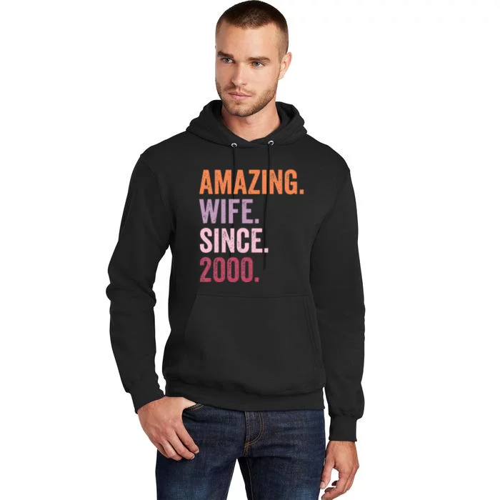 Amazing Wife Since 2000 24th Wedding Anniversary 24 Years Tall Hoodie