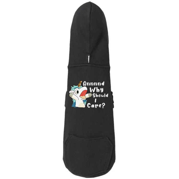 And Why Should I Care Funny Sarcastic Unicorn Xmas Doggie 3-End Fleece Hoodie