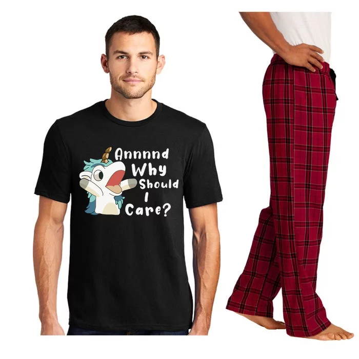 And Why Should I Care Funny Sarcastic Unicorn Pajama Set