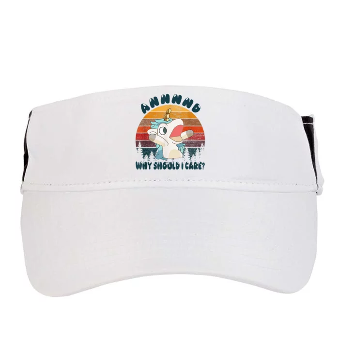 And Why Should I Care Funny Unicorn Lover Adult Drive Performance Visor