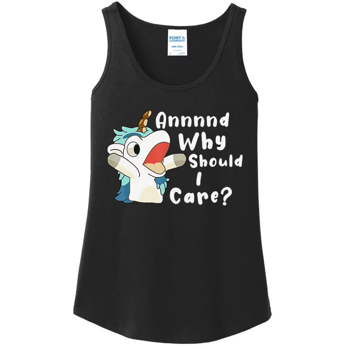 And Why Should I Care Funny Sarcastic Unicorn Xmas Ladies Essential Tank