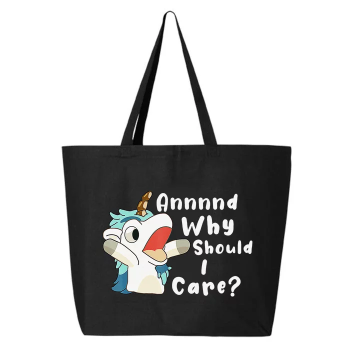 And Why Should I Care Funny Sarcastic Unicorn Xmas 25L Jumbo Tote