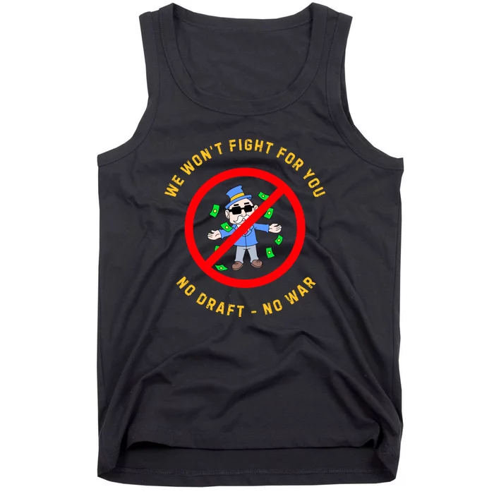 Anti War Selective Service Draft Vintage Peace Tank Top